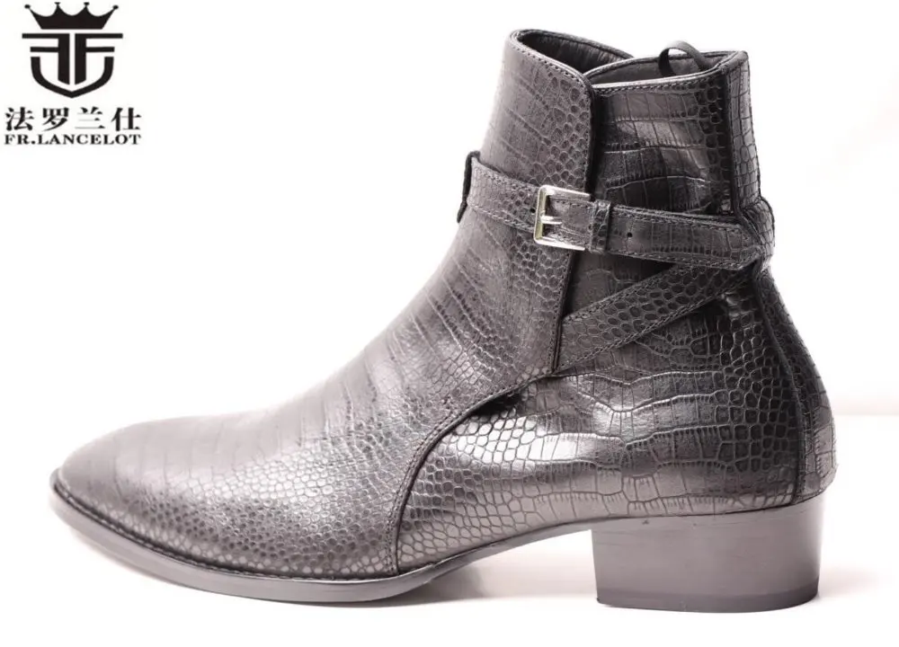 mens dress ankle boots buckle