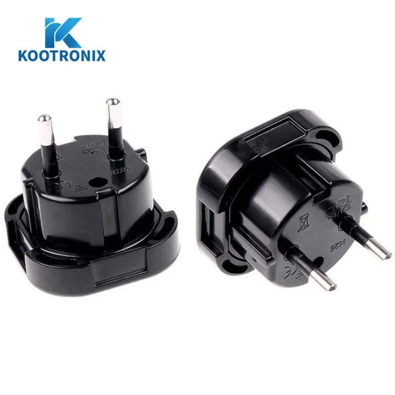 Kootronix Top Converter Socket Power Good 2 Pin AC Travel Adapter UK To