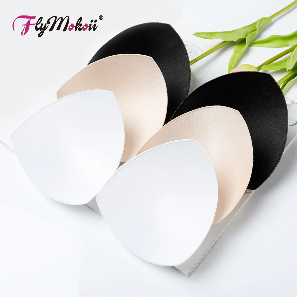 

Woman Intimate Accessories 10Pair/lot 3 Color Triangle Sponge Bra Pad Removable Chest Insert Breast Bra Cups Push Up Enhancers