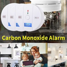 3 шт. CO газовый датчик, детектор отравления угарным газом сигнализации ЖК-дисплей Photoelectric независимых 85dB Предупреждение Высокочувствительный