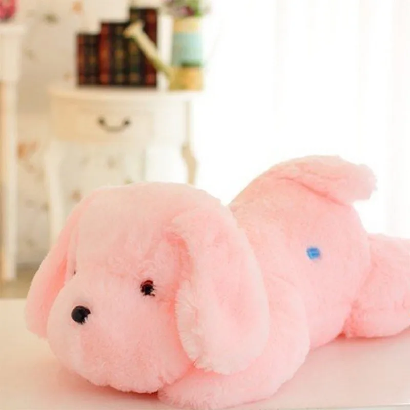 New Year 50CM and 80CM Length Creative Night Light LED Lovely Dog Stuffed and Plush Toys Best Gifts for Kids and Friends (6)