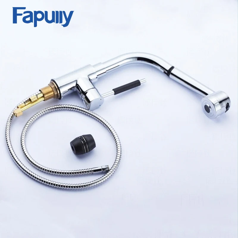 Fapully Kitchen Fixtures Kitchen Faucet Chrome All Around Rotate Swivel Water Mixer Kitchen Taps Pull Up Grifos De Cocina Fapully Kitchen Fixtures Kitchen Faucet Chrome All Around Rotate Swivel Water Mixer Kitchen Taps Pull Up Grifos De Cocina