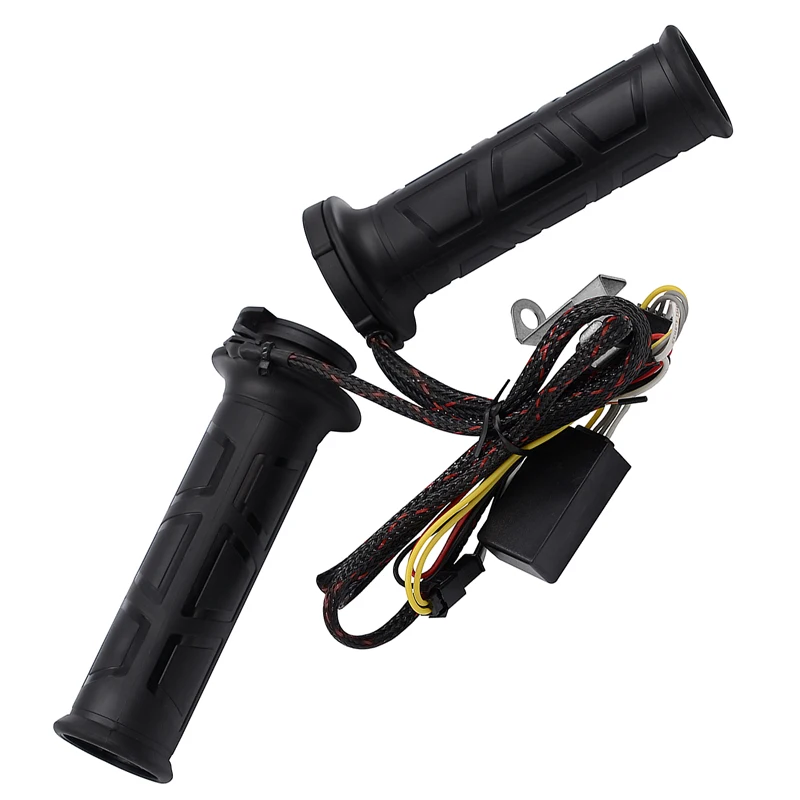

Black 7/8" Motorcycle Electric Hand Heated Molded Grips ATV Warmers Handlebar