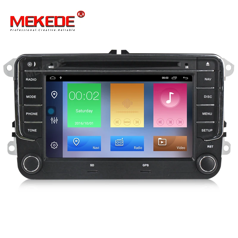 MEKEDE Android 8 1 2 Din автомобильный DVD GPS радио плеер для Volkswagen VW polo golf 5 touran passat B6 b7 jetta tiguan