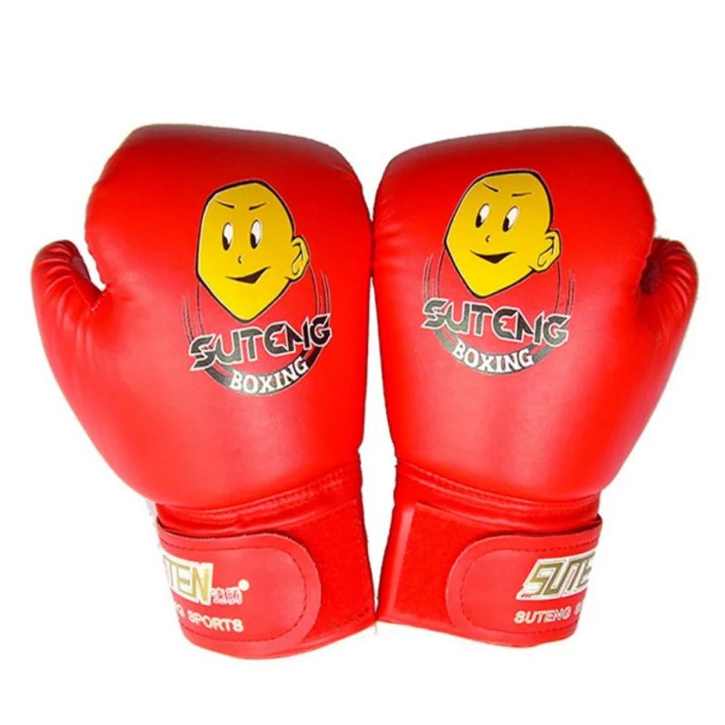 

1 Pair Child Durable Boxing Gloves Fists PU Leather Cartoon Sparring Kick Fight Sport Gloves Training