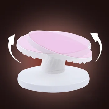 

Cake Swivel Plate Yevolving Cake Turntable Decoration Stand Platform Bevel 360 Degree Revolving Cakes Stand Swivel Tools CT1031