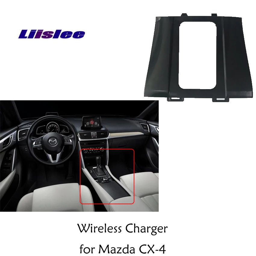 

Liislee Car Mount Qi Wireless Charger for Mazda CX-4 Koeru CX 4 2016 2017 2018 Car Quick Charge Fast Phone Car Armrest Box