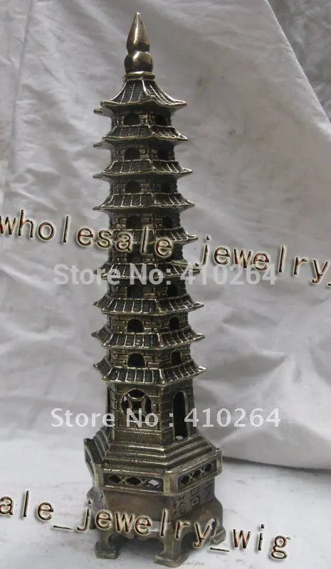 

Buddhism 9 F "Wen Chang Ta" Tower bronze statue discount 30%
