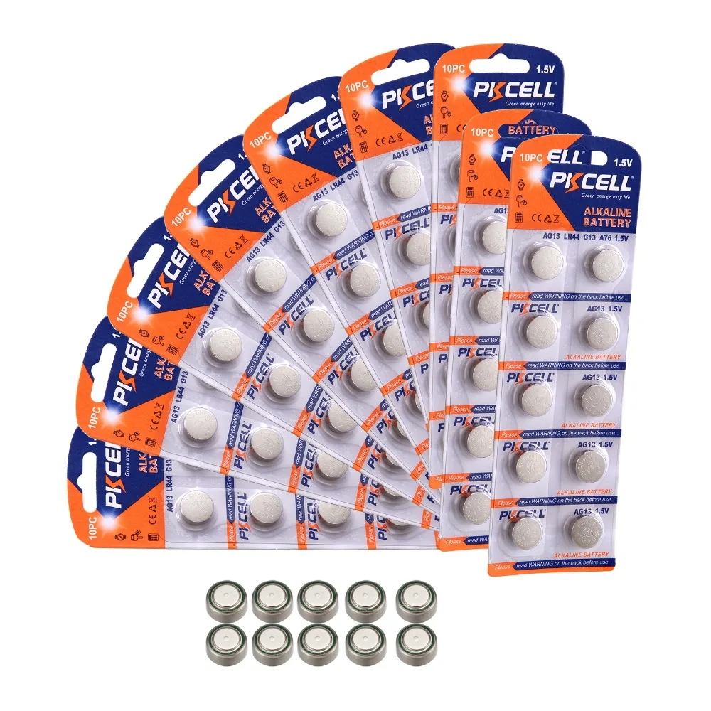 

10 Packs 1.5V Coin/Button Cell Battery 10Pack/100Pcs AG13/G13/A76/LR44 Single Use Battery Button Cell Batteries