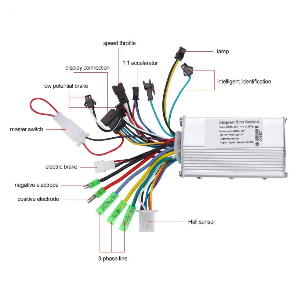 36 V-48 V 250 w 350 w контроллер с водонепроницаемый ЖК-дисплей Панель Электрический велосипед контроллер скутера аксессуары