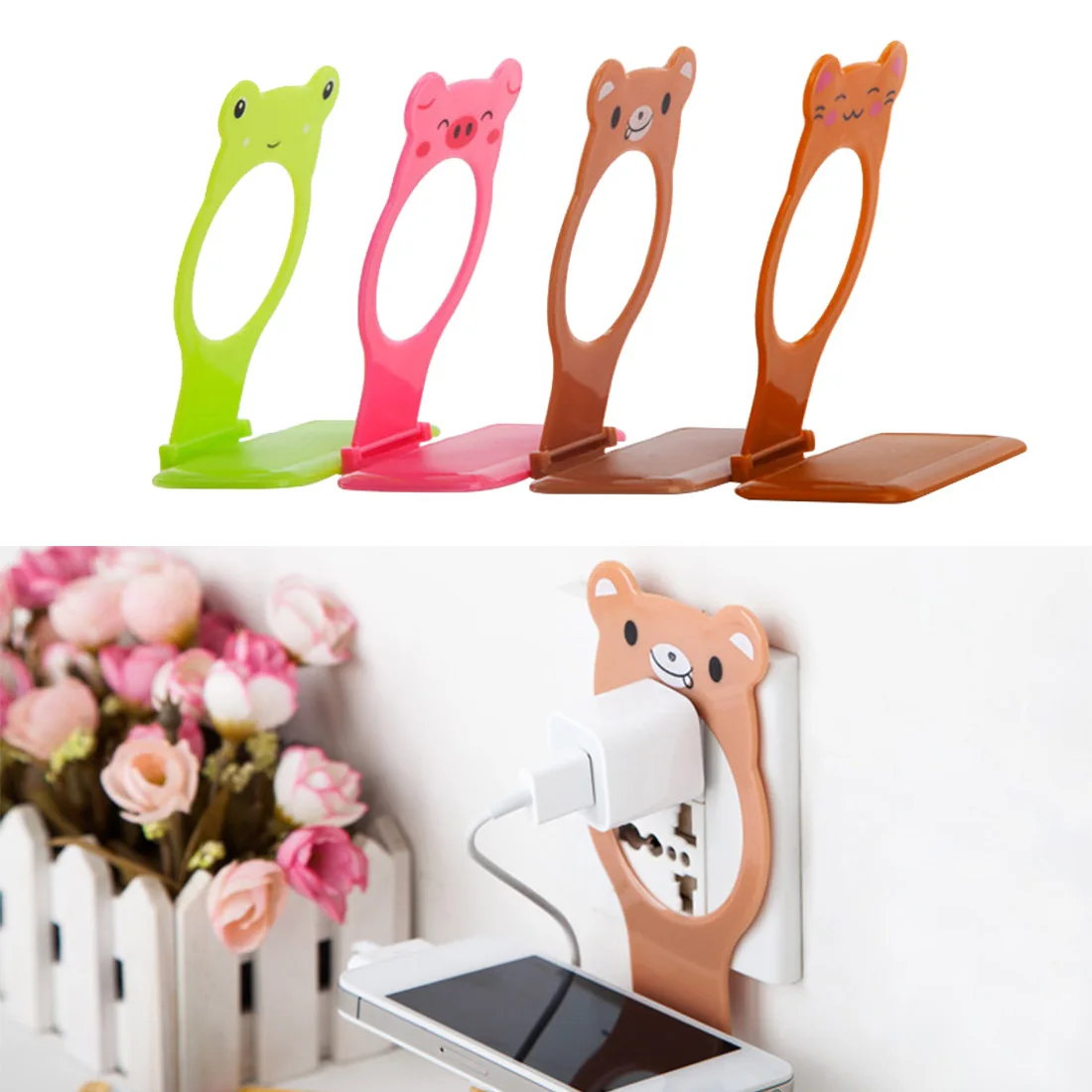 

Mobile Phone Holder Hangs Wall Charging Holder for Tablet Cellphone For iPhone X 8 SE Stand Support for Samsung S9 Plus xiaomi 8