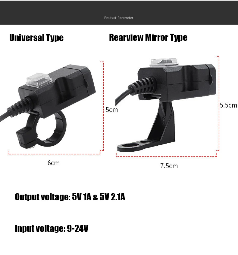 USB мотоцикл разъем для USB Водонепроницаемый переключатель мотоцикла 12 V розетка Moto телефон Зарядное устройство адаптер для мотоцикла бригады туда и обратно