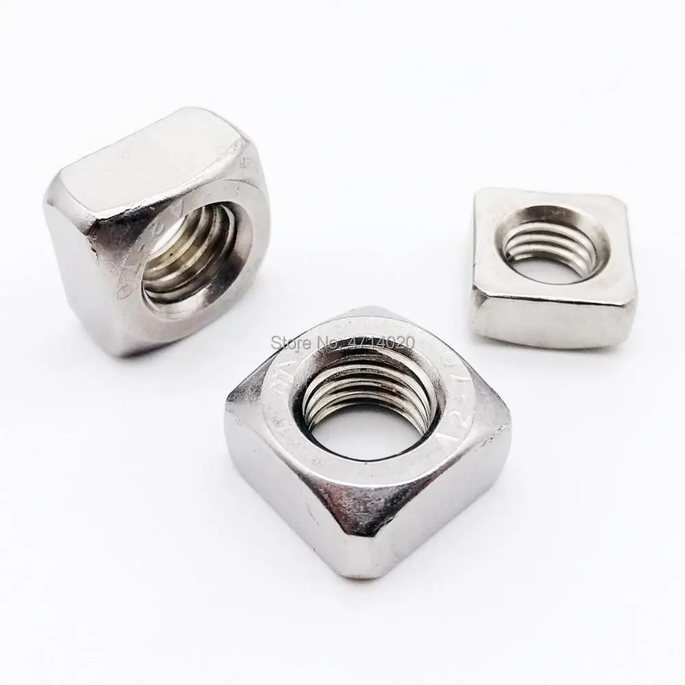 Square Nuts 304 A2 Stainless Steel Square Nut M3 M4 M5 M6 M8 M10 M12 M10 10-200x 