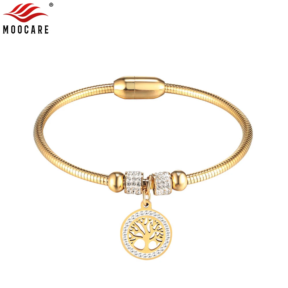 

Moocare Women bracelet bangle silver charm bracelets rose gold magnetic clasp snake female hand wrist chain jewelry women