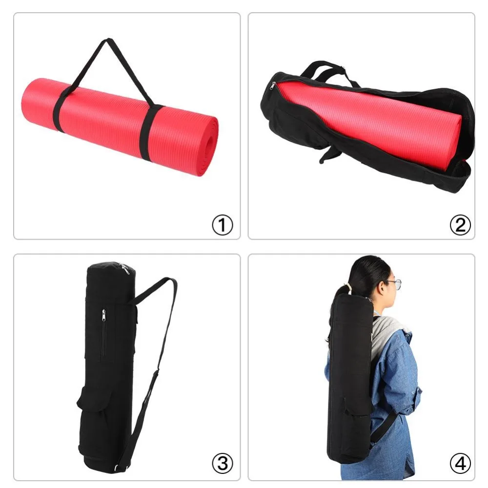 Yoga Mat Storage Bag Large Capacity Adjustable Strap Exercise Fitness Carrier Tote Sling Backpack | Спорт и развлечения