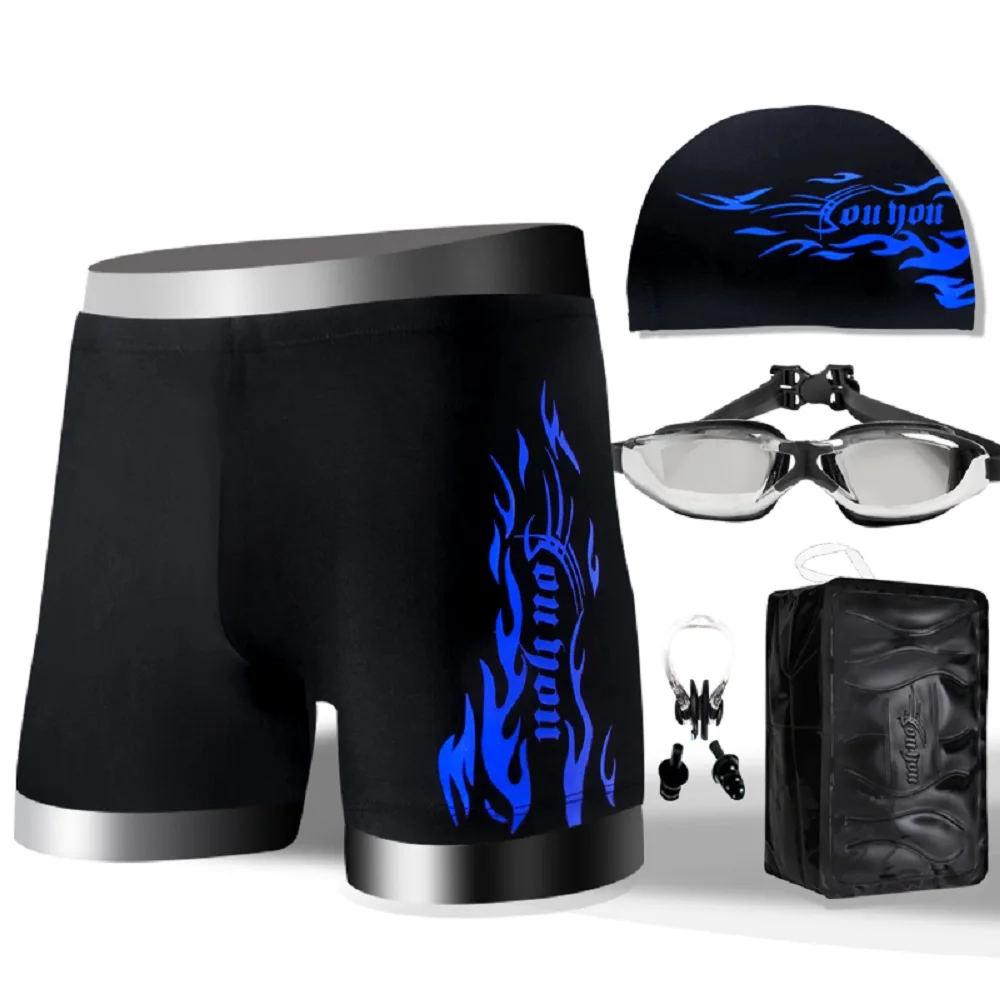 

YOUYOU Men Male Swimming Swimwear Boxer Shorts Bathing Suit Trunks Flame Swim Beach Wear Briefs Swimsuit Beachwear Plus Size