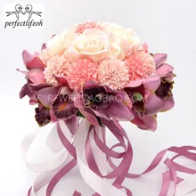 Perfectlifeoh Высококачественная имитация невесты свадьба держащая цветок круглая камера реквизит