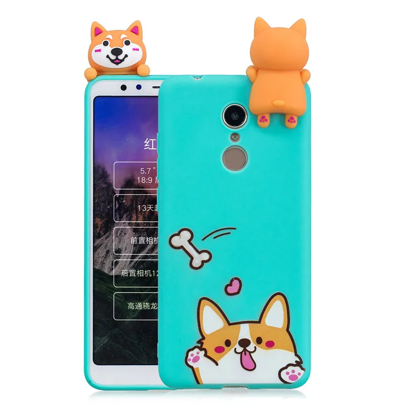 Fundas para Xiaomi Redmi 5 Plus funda para Xiaomi Redmi 5 funda Redmi 5 funda Redmi 5 Plus funda 3D dibujo animado juguete Cute Soft Silicone Phone Fundas