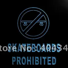 LK282-скейтборды запрещено спортивные игры неоновый свет Sig домашнего декора ремесла