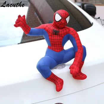 

Car Roof 3D Decoration Car Spider Man Bat Man Sticker Plush Cute Striking Doll Auto Exterior Accessories Car Sticker
