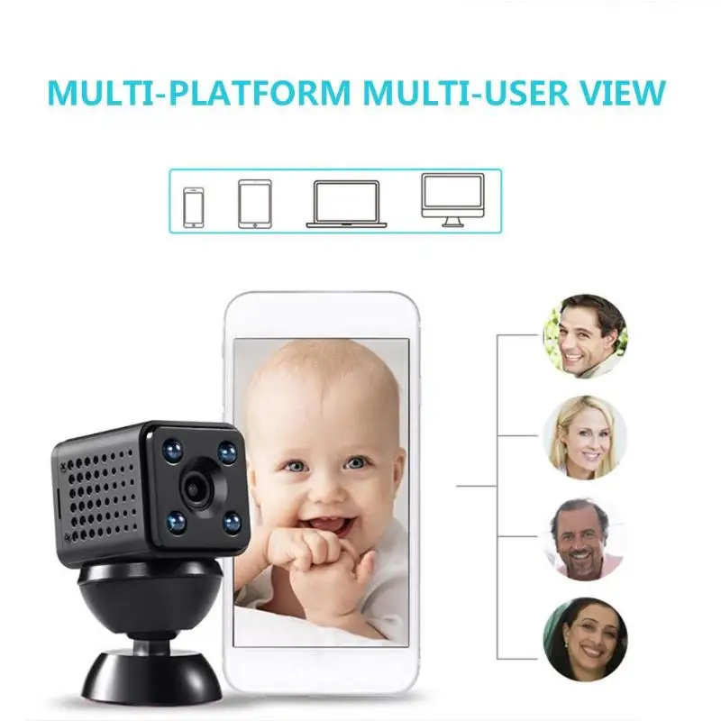 

Hisilicon Portable Mini DV Nanny Cam Full HD 1080P Camera WiFi Wireless Night Vision Motion Detection Home Security Webcam