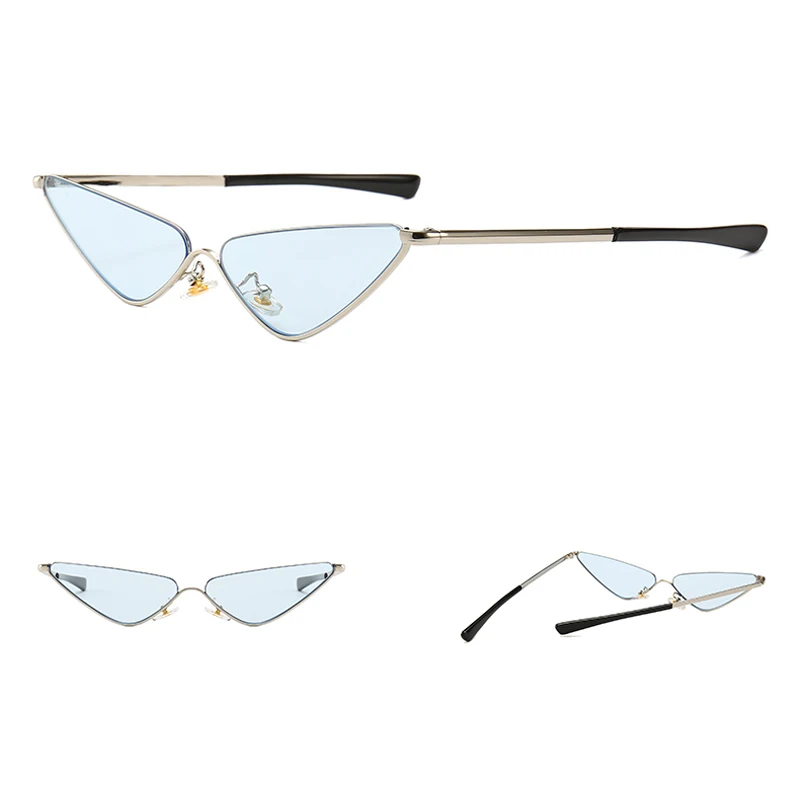 Peekaboo, прозрачные линзы, узкие солнцезащитные очки для женщин, кошачий глаз, роскошные брендовые дизайнерские, UV400, сексуальные солнцезащитные очки для женщин, мода, металл