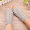 Gants tricotés pour femmes, chauffe-mains, Crochet de bras, mitaines en fausse laine, chauds sans doigts, Luvas, hiver ► Photo 2/6