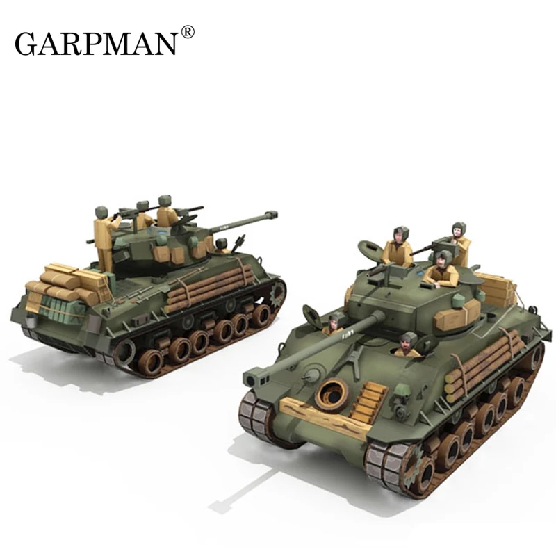 

1:30 Sherman M4A3E8 Tank Military Weapons 3D Paper Model
