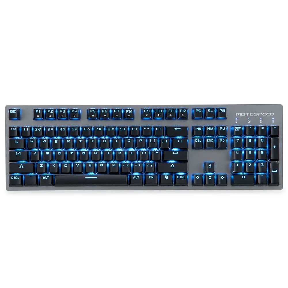 

Motospeed GK89 2.4GHz Wireless USB Wired Mechanical Gaming Keyboard 104Key Singer Color 6 RGB Light Luminous With Hand Rest