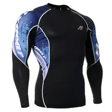 Muscle Men 3D Prints Compression Shirts T-shirt Long Sleeves Thermal Under Top MMA Rashguard Fitness Base Layer Weight Lifting