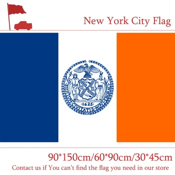 

3x5ft New York City Flag 60*90cm 90*150cm Flag Custom Polyester For Campaign 30*45cm Car Flag