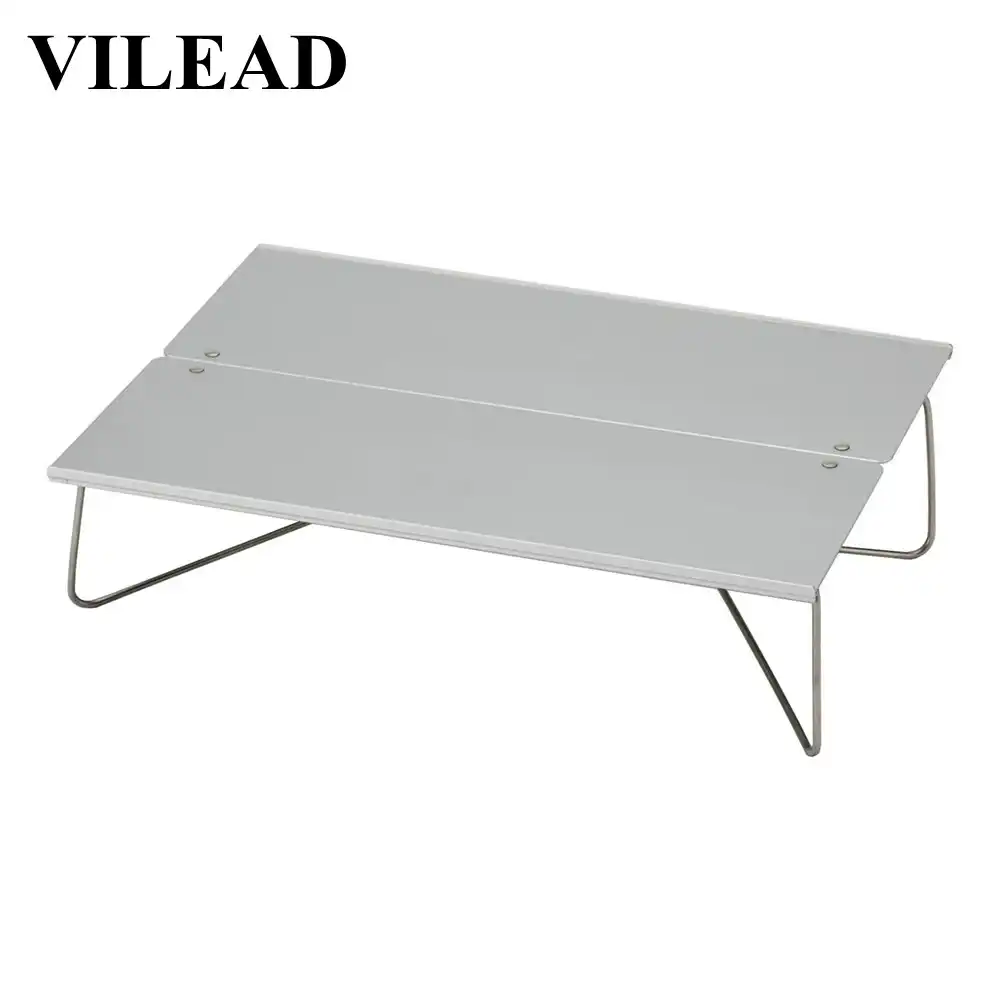 VILEAD, новинка, 30*21*7,8 см, складной стол для кемпинга, портативный, для пляжного туризма, пикника, путешествий, алюминиевый, мини, Сверхлегкий, водонепроницаемый, складной - изображение