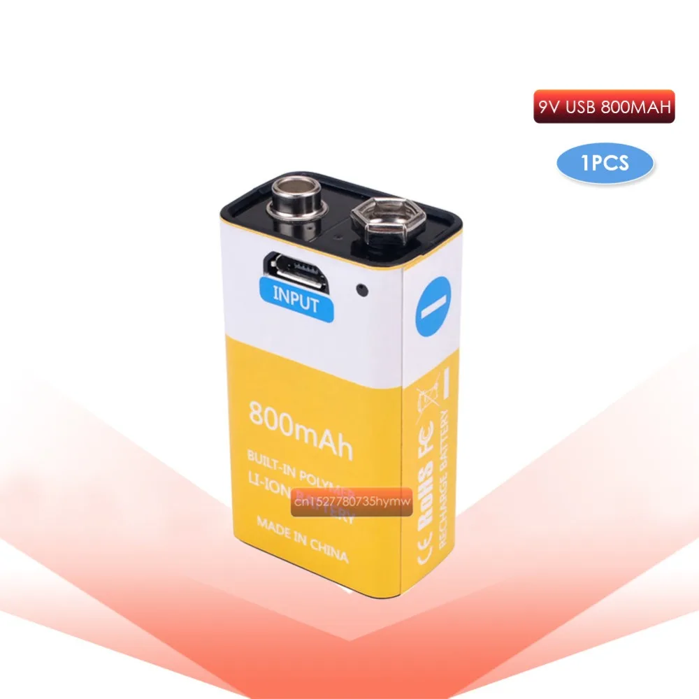 

1pcs 800mAh micro USB Rechargeable Battery 9V Battery for RC Helicopter Model Microphone For RC Helicopter Part
