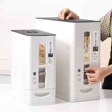 Измеряемый герметичный ящик для хранения риса зерновые злаки бобы изделия из муки пластиковые контейнеры банки влагонепроницаемое ведро кухонные изделия