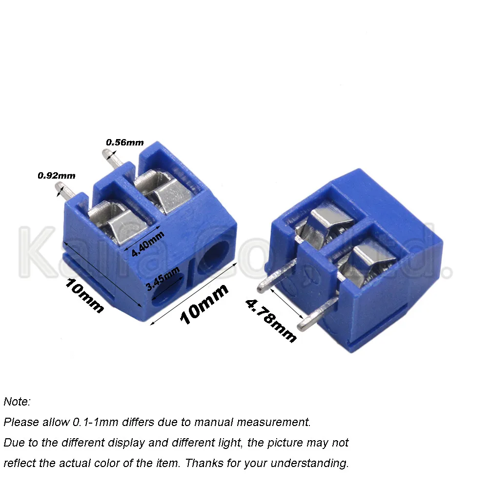 10PCS/lot KF301-5.0-2P KF301-3P KF301-4P Pitch 5.0mm Straight Pin 2P 3P 4P Screw PCB Terminal Block Connector wire connectors single row pin connector