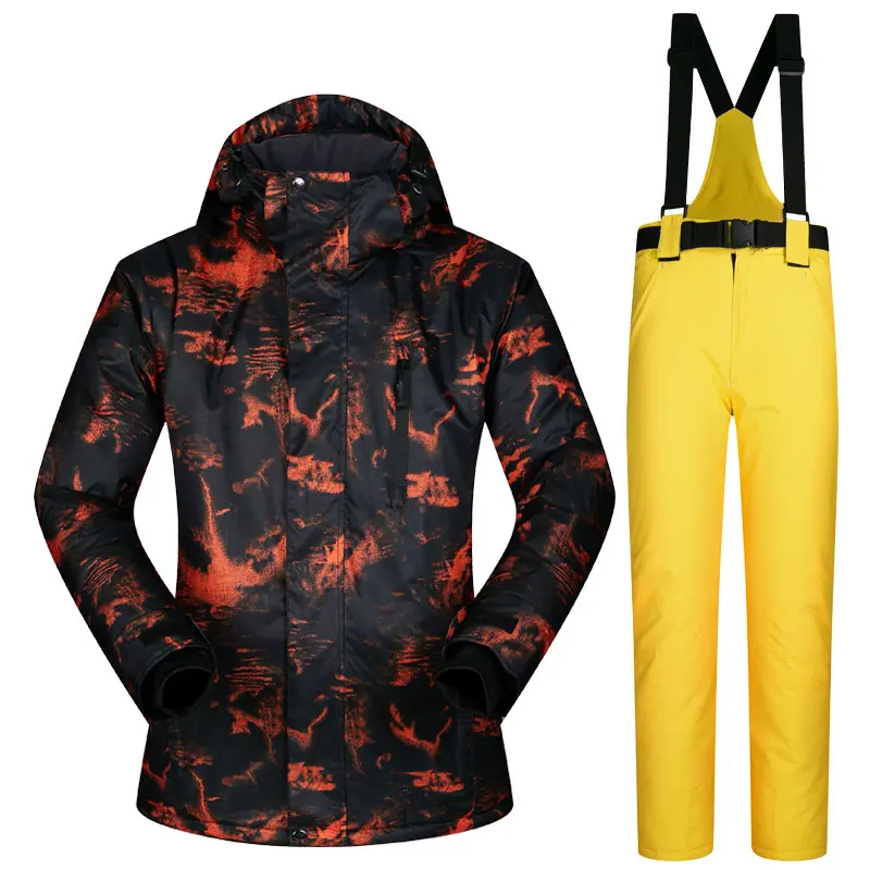 Ski Jacket Men Warm Clothing Skiing And Snowboarding Suit Jacket+Pants Male Windproof Waterproof Wear Winter Brands Men Ski Suit