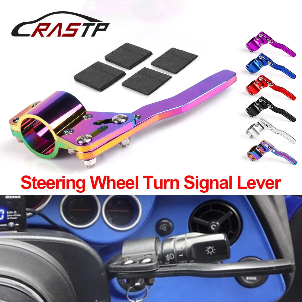 De aluminio estilo de coche de ajuste de la barra de extensión señal de posición de la palanca Kit accesorios de coche RS-STW013 De aluminio estilo de coche de ajuste de la barra de extensión señal de posición de la palanca Kit accesorios de coche RS-STW013