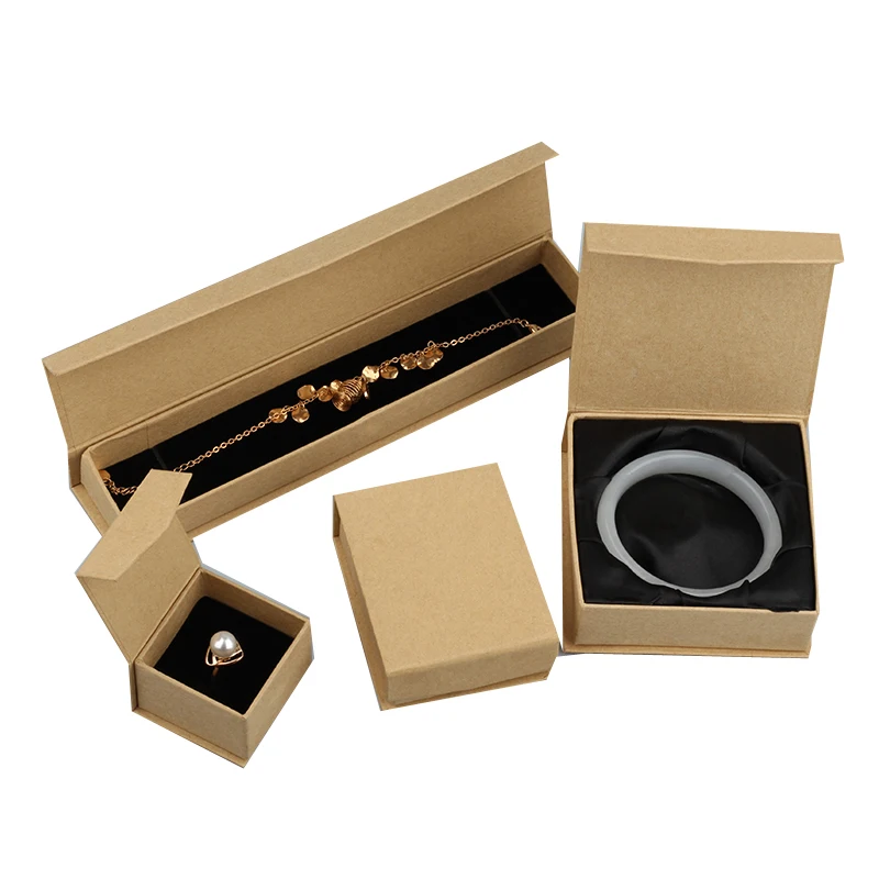 Kraft Paper Box for Ring Necklace Packaging Wholesale 50pcs/lot Free