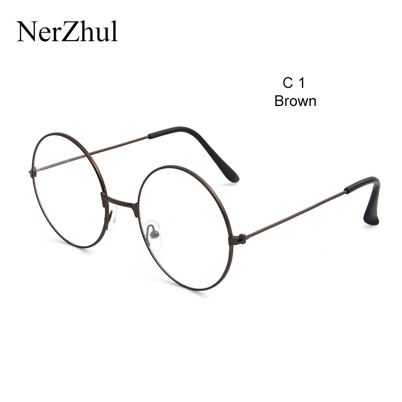 Круглые для очков оправа для очков мужские/женские прозрачные поддельные очки круглые оправы для очков для женщин/мужчин - Frame Color: C 1