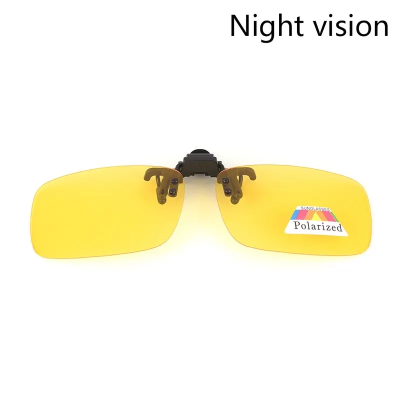 Одна деталь для мужчин и женщин вождения солнцезащитные очки Поляризованные клип для близорукости короткий прицел - Цвет: yellow