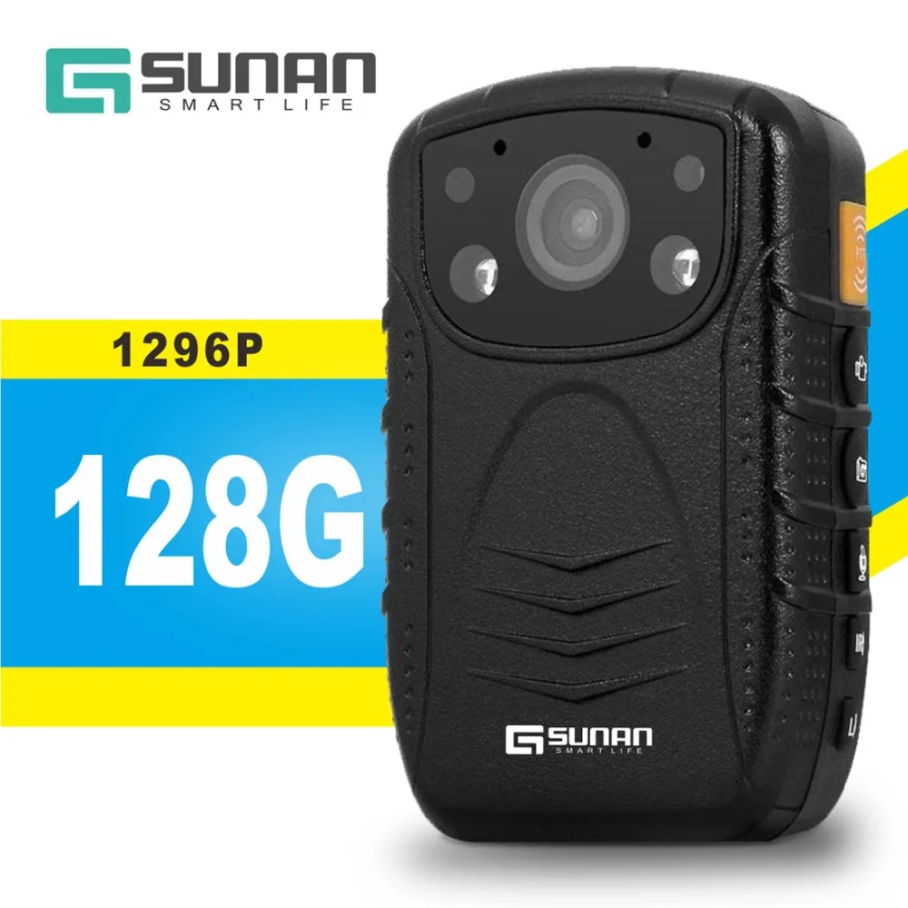 

GSUNAN 128G Memory Portable Security Guards Body Worn Camera For Law Enforcement, Police Officers,Security and Property Companie