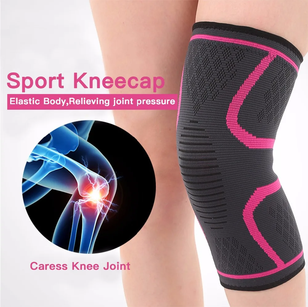 

Sports knee pads three-color four-way elastic non-slip warm nylon needle protector outdoor riding mountaineering universal sport