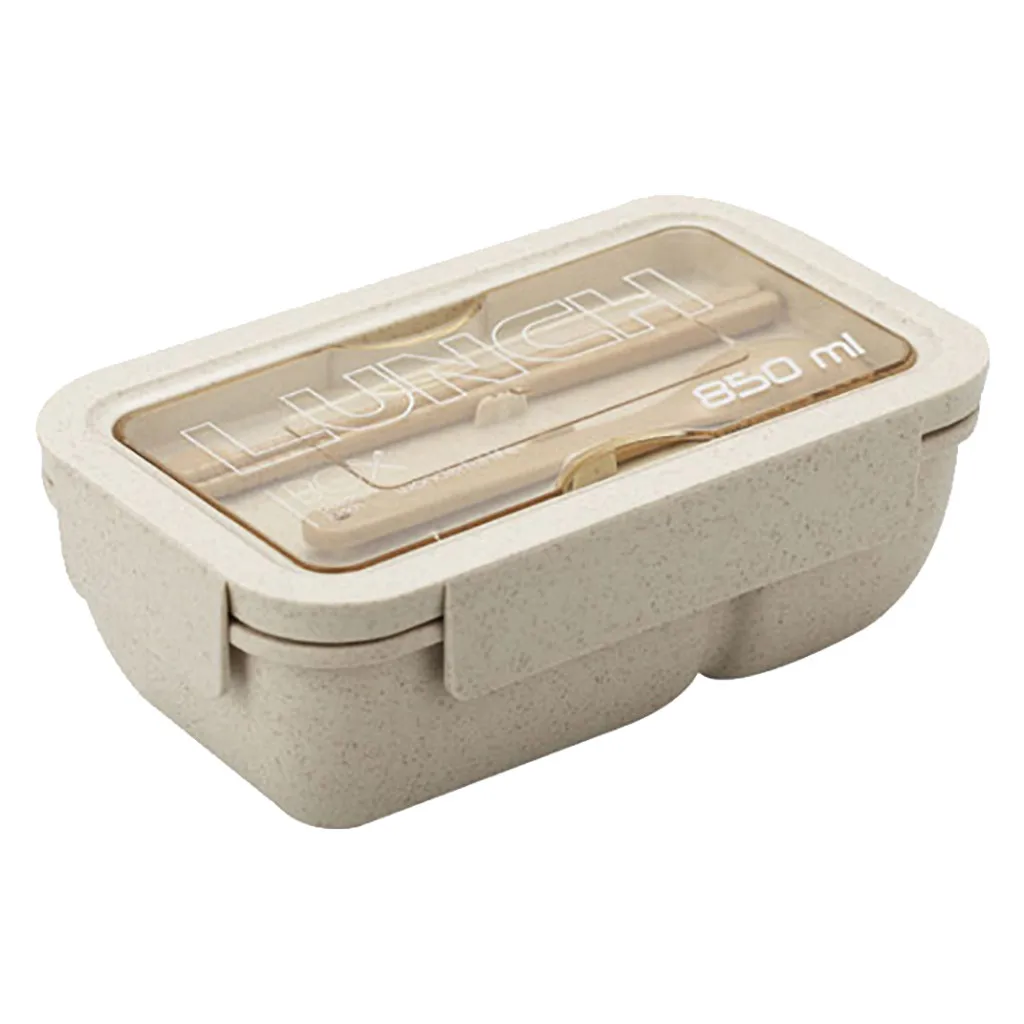 Портативная микроволновая коробка для ланча с ложкой и парой палочек для еды для пикника, контейнер для хранения фруктов для детей и взрослых