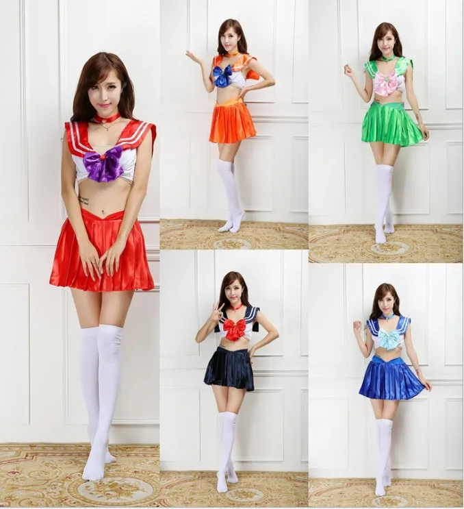 Sexy Mini Dress Set Beautiful Young Girl Role Play Clothing COSPLAY Japanese Anime Basketball Baby Cheerleaders Costumes