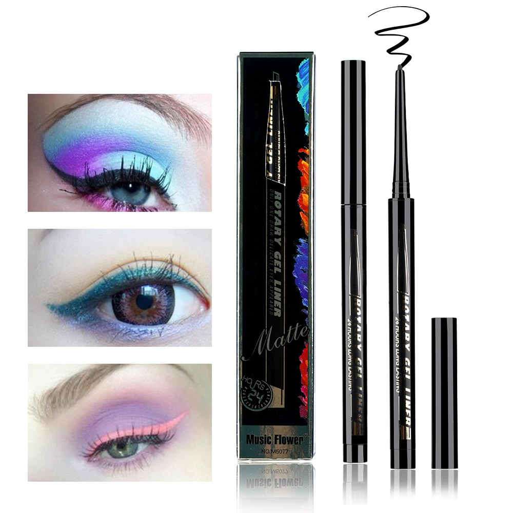

8 Colors Automatic Gel Eyeliner Long Lasting Waterproof Makeup Black Shimmer Blue Eye Liner Natural Eyeliner Pencil Cosmetic