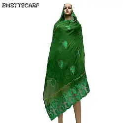Новая африканская женская Шаль мусульманских Для женщин 100% хлопок длинный шарф для Шали Обертывания пашмины BM704