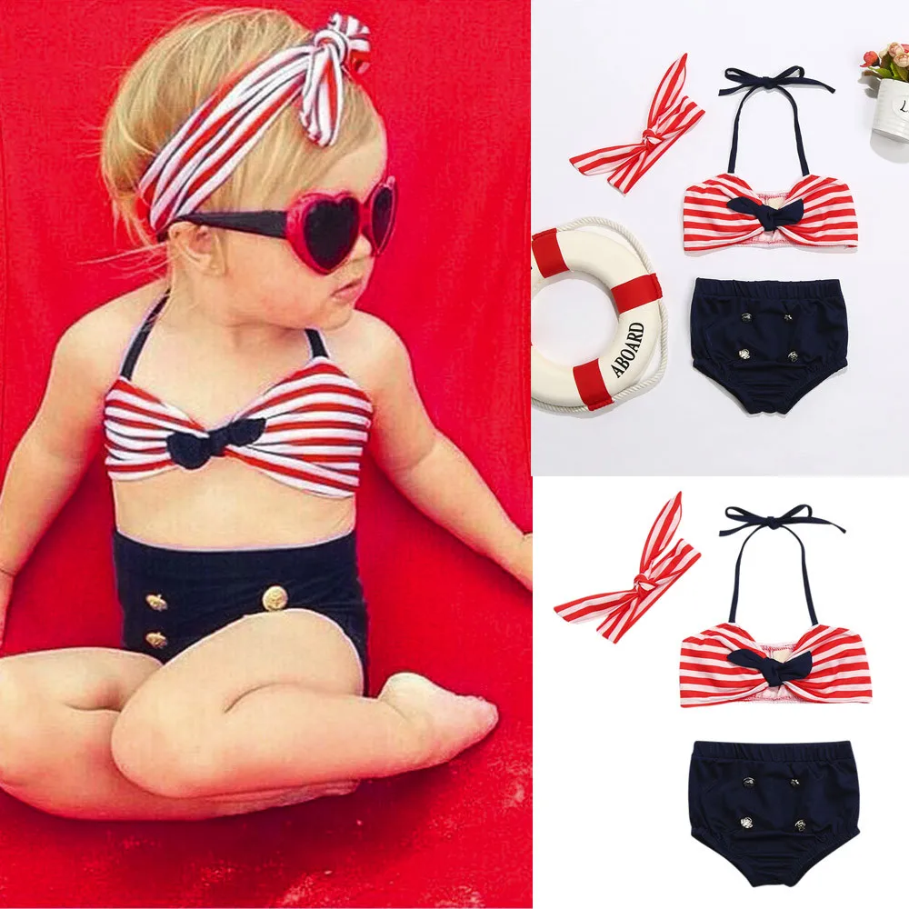 3 piece bikini set headband