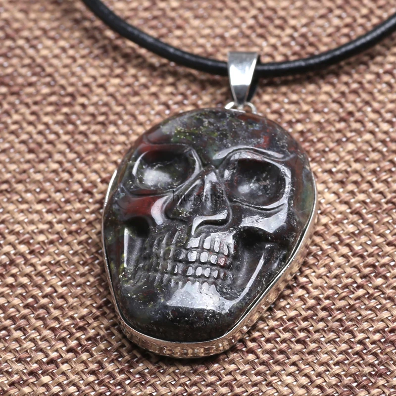 4cm Charms jewelry Natural Quartz Crystal Healing Gemstone Skull Pendant Christmas Gift Home Decoration Hotsale | Дом и сад