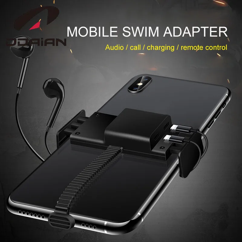 

for Iphone Adapters Double Lighting USB Adapters Adjustable Mini Line +Audio + Call + Charge + Wire Control