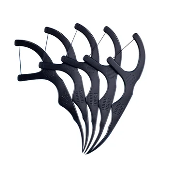 

50pcs/set of Charcoal Dental Floss Tooth Stick Teeth Tooth Brushing Teeth Cleaning Toothpick Toothbrush